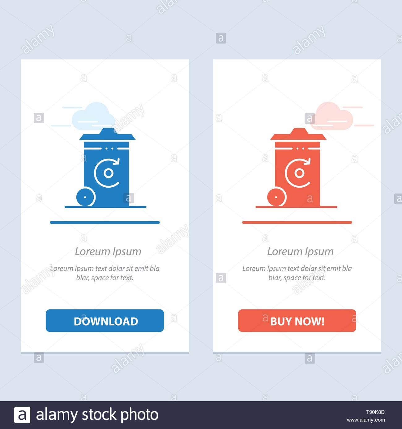 Bin, Recycling, Energy, Recycil Bin Blue And Red Download Throughout Bin Card Template