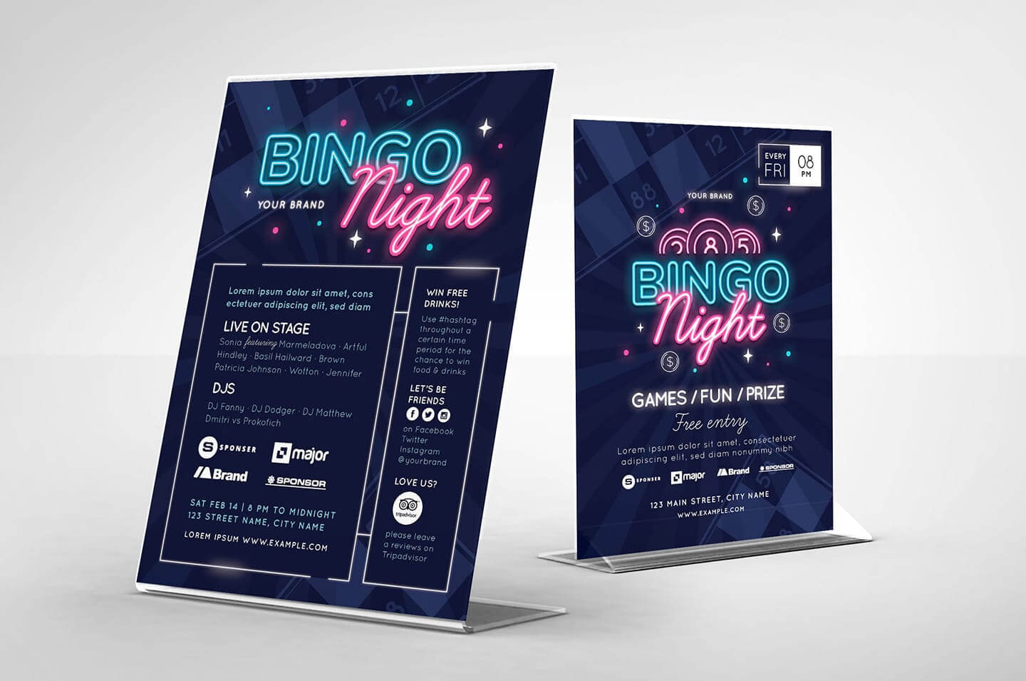 Bingo Night Flyer Template – Psd, Ai & Vector – Brandpacks Intended For Bingo Night Flyer Template
