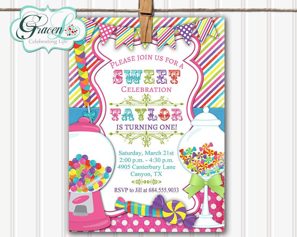 Birthday Invitations Design : Birthday Invitations Designs With Blank Candyland Template