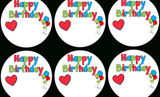 Birthday Labels Template Free ] - And Of Course Some Thank throughout Birthday Labels Template Free