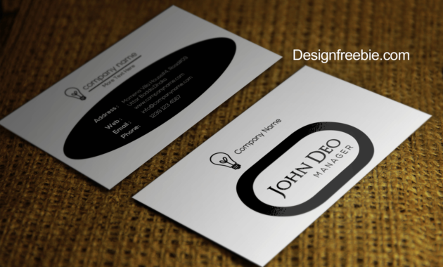 Black And White Free Business Card Template Psd intended for Black And White Business Cards Templates Free
