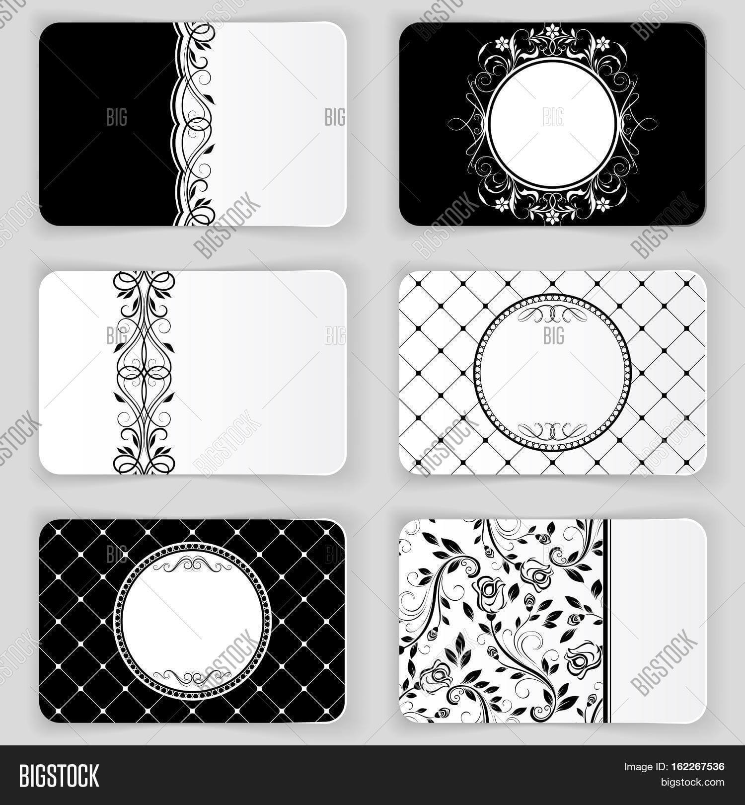 Black White Vintage Image & Photo (Free Trial) | Bigstock With Black And White Business Cards Templates Free
