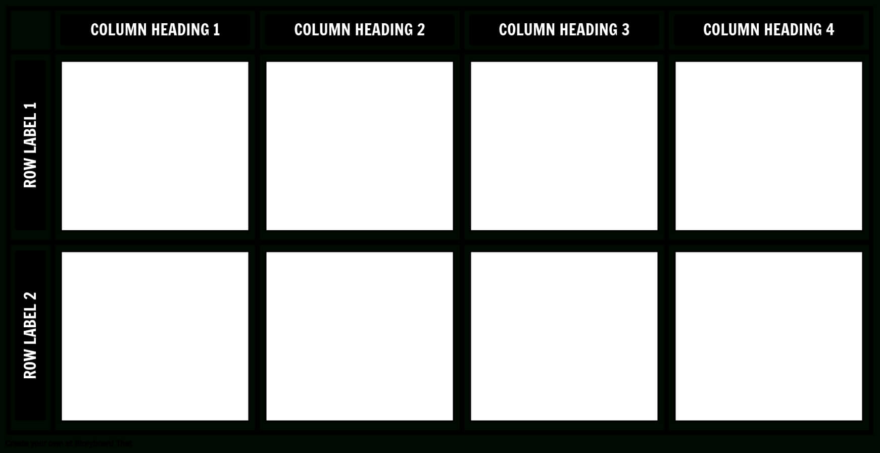 Blank 2X4 Chart Storyboardstoryboard Templates Pertaining To 2X4 Label Template