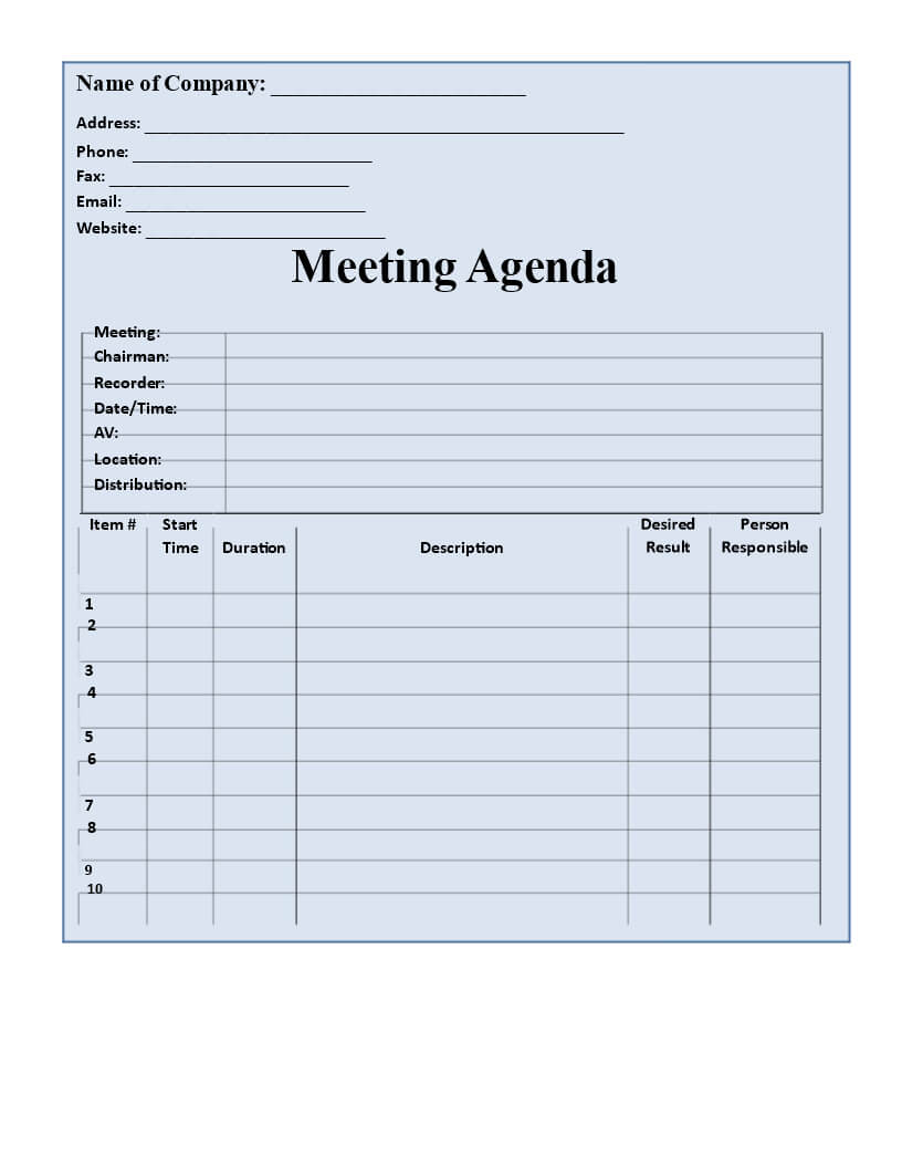 Blank Agenda Format | Templates At Allbusinesstemplates in Blank Meeting Agenda Template Blank Agenda Format | Templates At Allbusinesstemplates In Blank Meeting Agenda Template