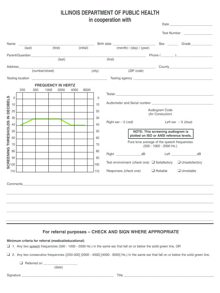 Blank Audiogram - Fill Online, Printable, Fillable, Blank In Blank Audiogram Template Download