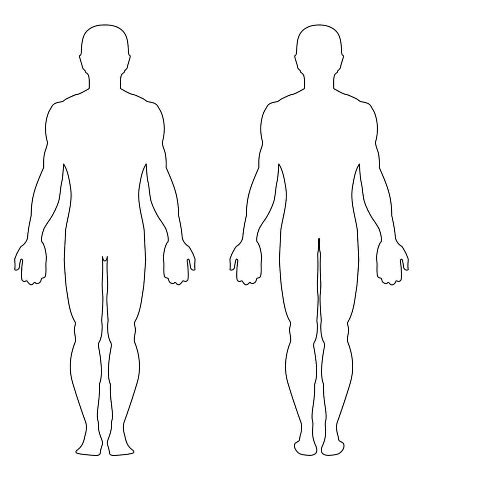 Blank Body Clipart With Regard To Blank Body Map Template