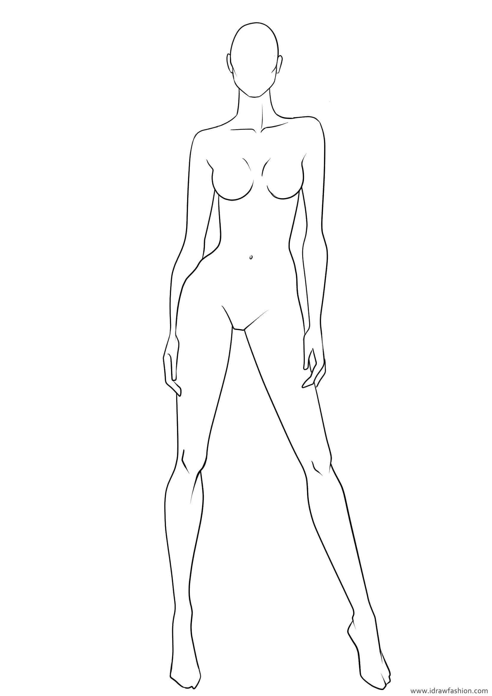 Blank Body Sketch At Paintingvalley | Explore Collection Regarding Blank Model Sketch Template