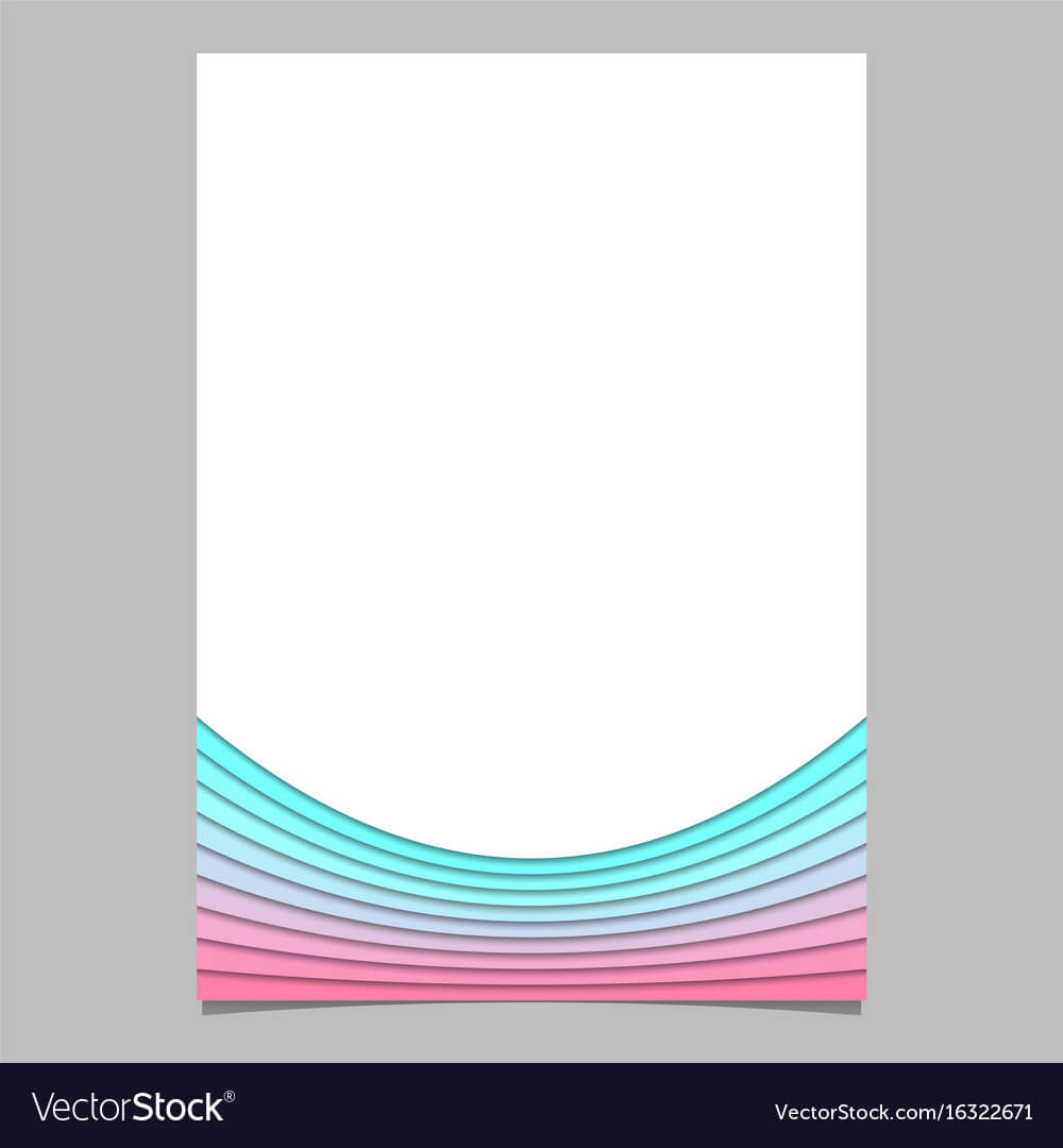 Blank Brochure Template From Curves - Flyer With Regard To Blank Templates For Flyers