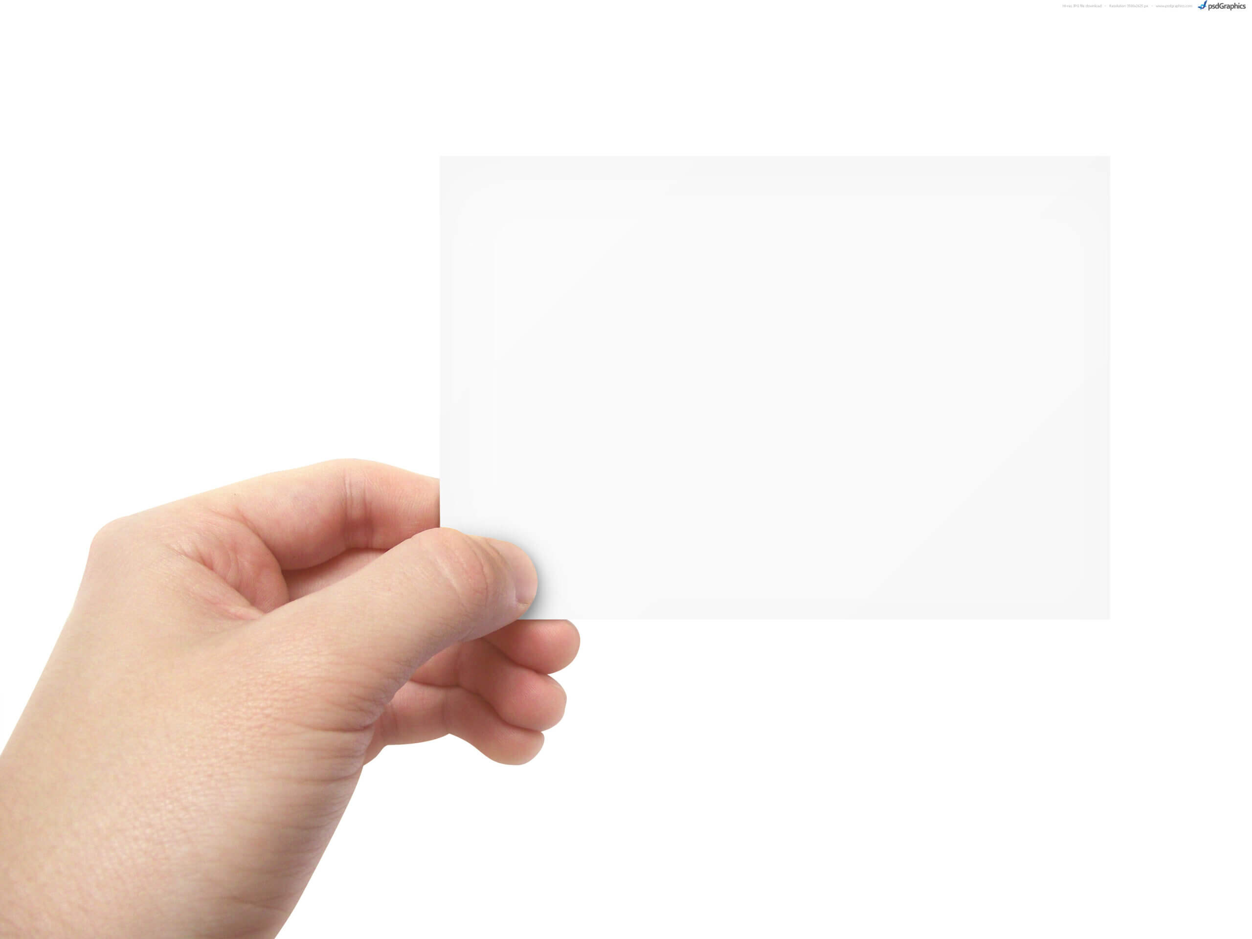 Blank Business Card In Hand | Psdgraphics With Blank Business Card Template Photoshop