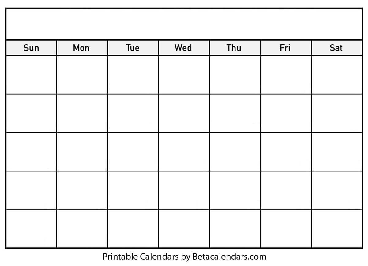 Blank Calendar Templates – Colona.rsd7 Pertaining To Blank Calender Template