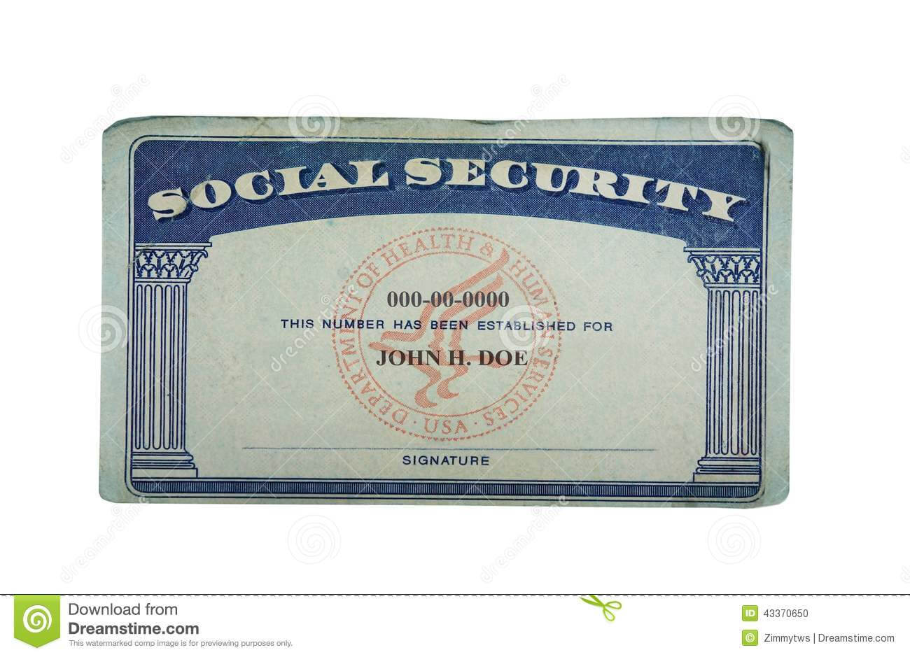 Blank Card Stock Photo. Image Of Paper, Social, Security Intended For Blank Social Security Card Template Download