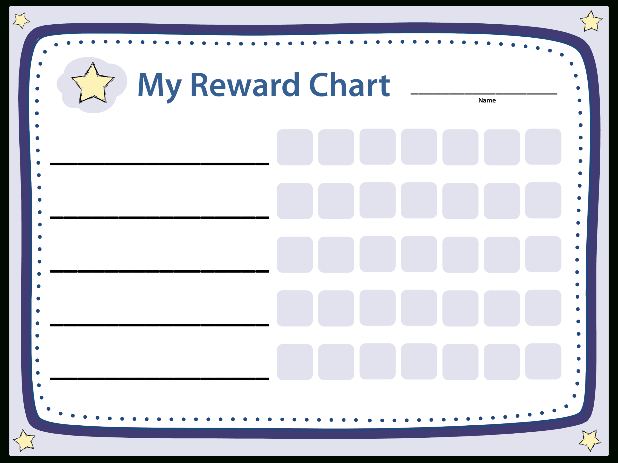 Blank Chart Reward | Templates At Allbusinesstemplates In Blank Reward Chart Template
