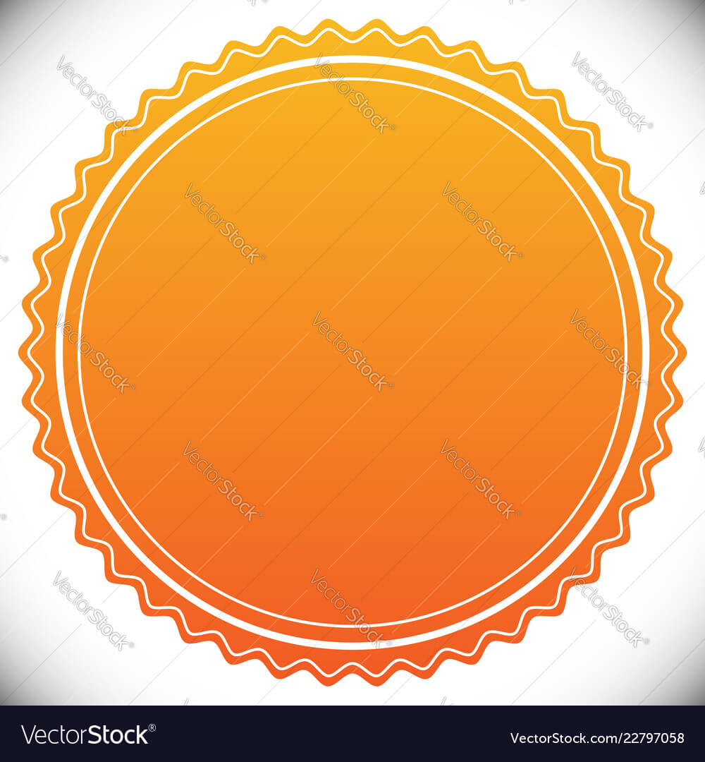 Blank Empty Stamp Seal Or Badge Template Pertaining To Blank Seal Template