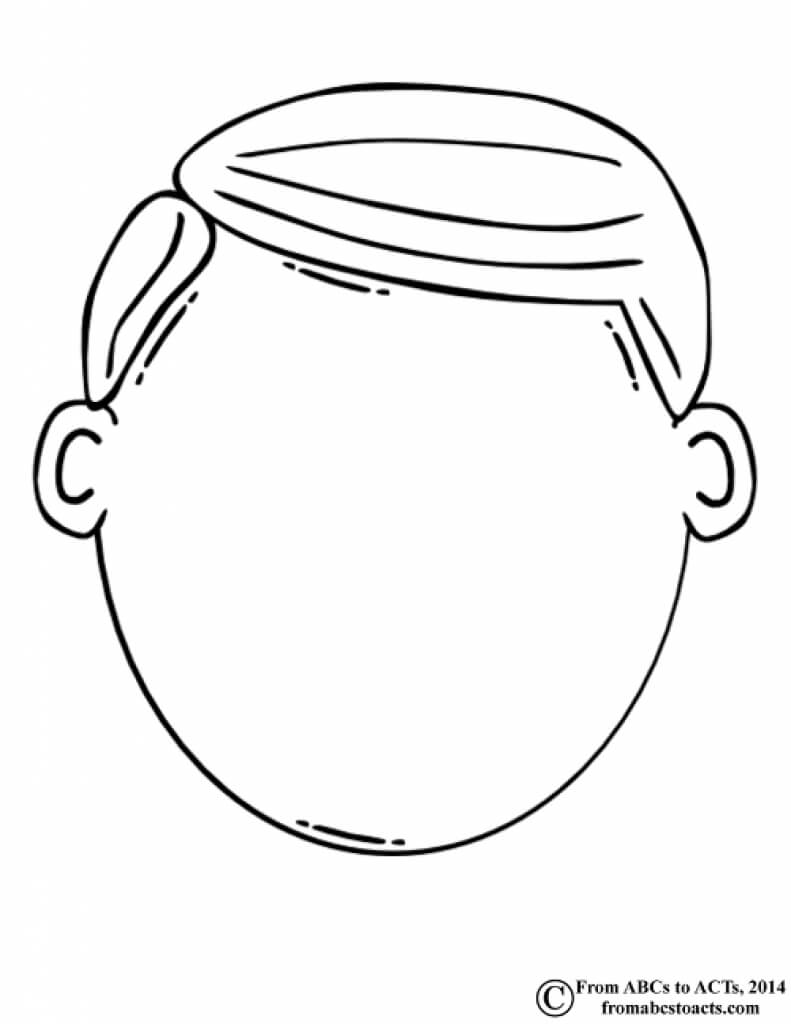 Blank Face Clipart Black And White In Blank Face Template Preschool