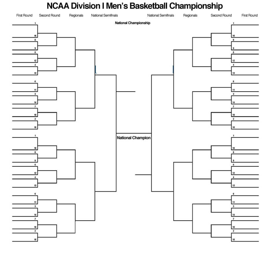 Blank March Madness Bracket To Print For 2015 Ncaa Throughout Blank Ncaa Bracket Template