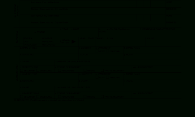 Blank Police Report Template | Templates At in Blank Police Report Template