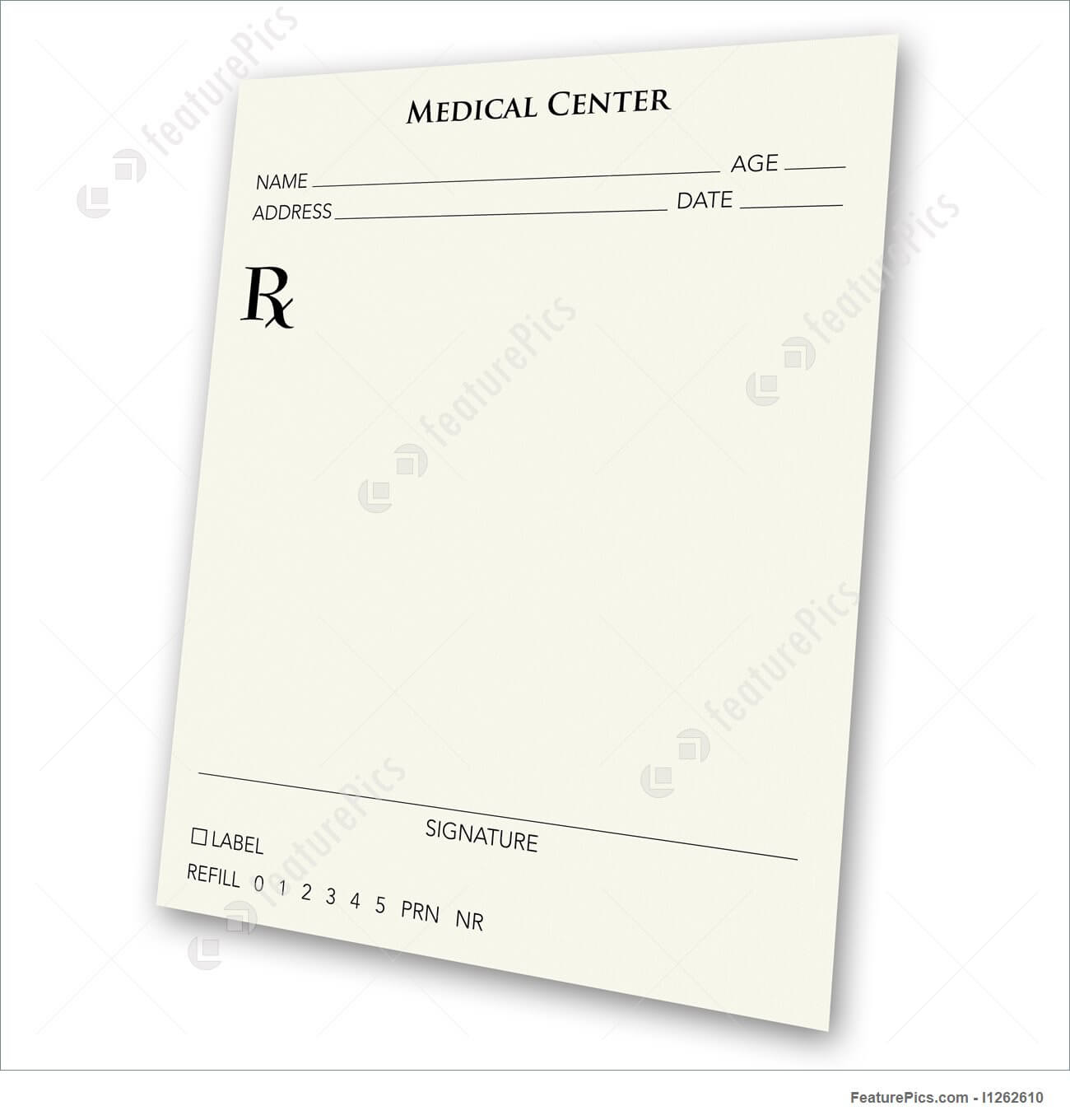 Blank Prescription Pad Stock Illustration I1262610 At Intended For Blank Prescription Pad Template