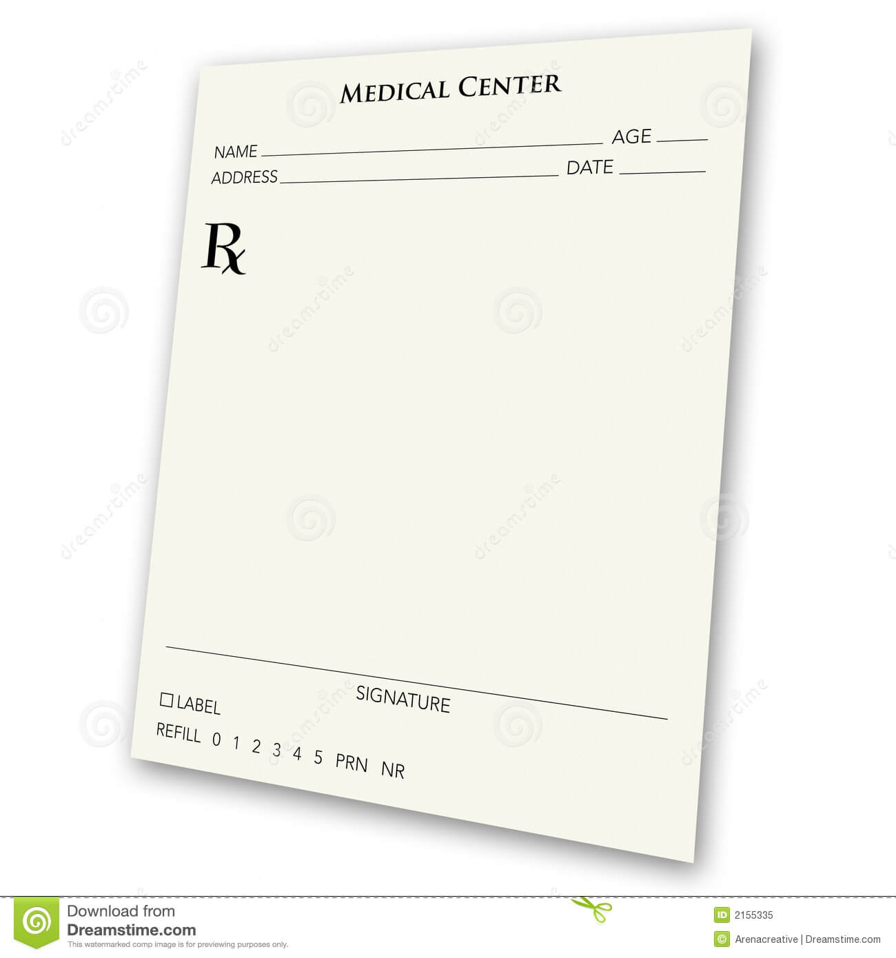 Blank Prescription Pad Stock Illustration. Illustration Of For Blank Prescription Form Template