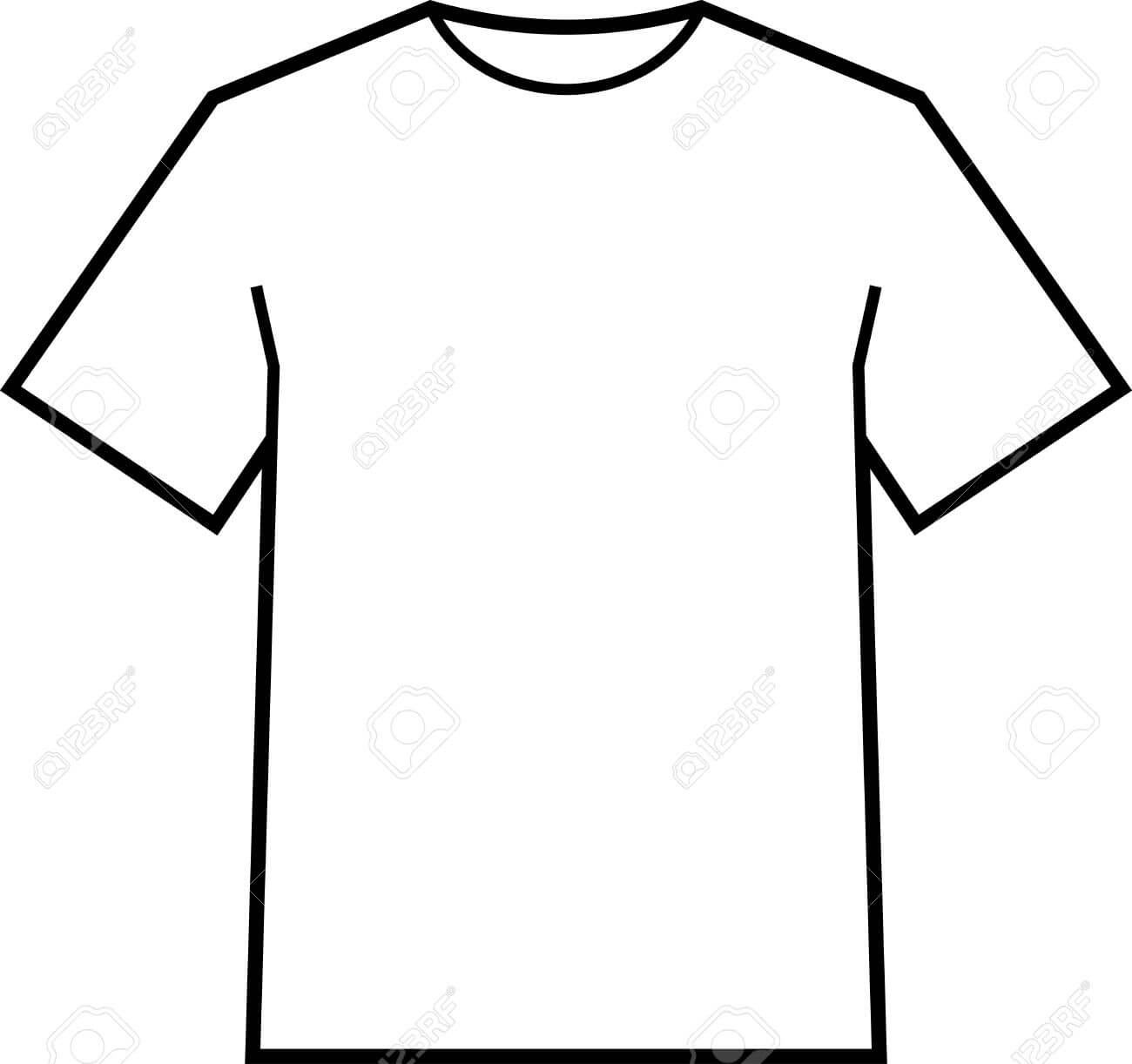 Blank T Shirt Template Vector Regarding Blank Tee Shirt Template