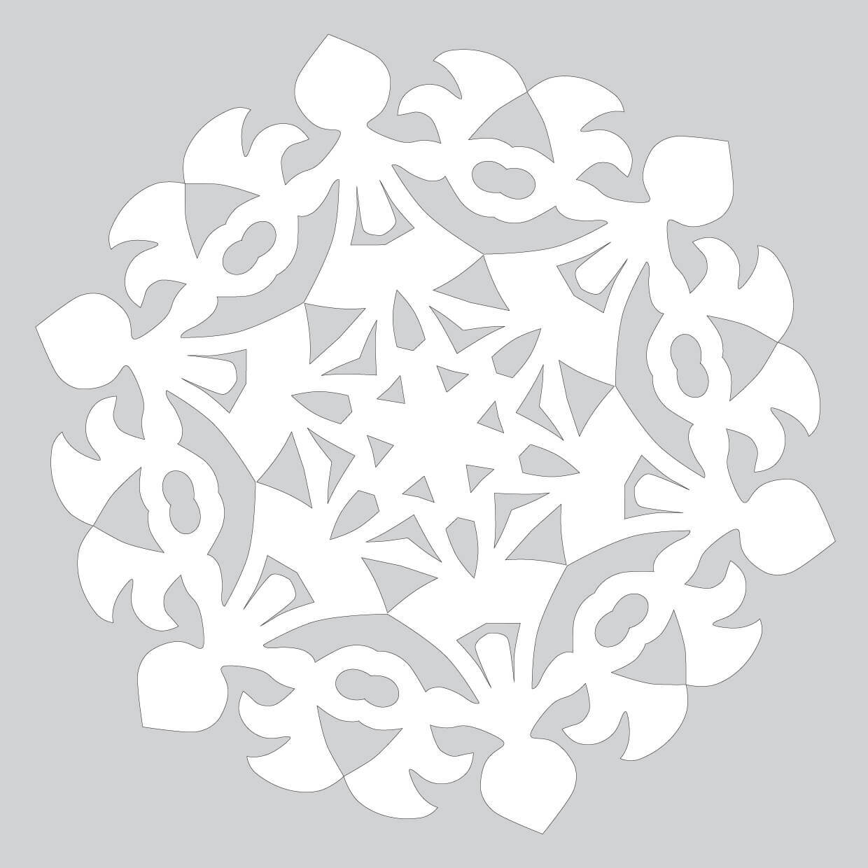 Blank Template To Draw A Pattern For Paper Snowflake | Free Throughout Blank Snowflake Template