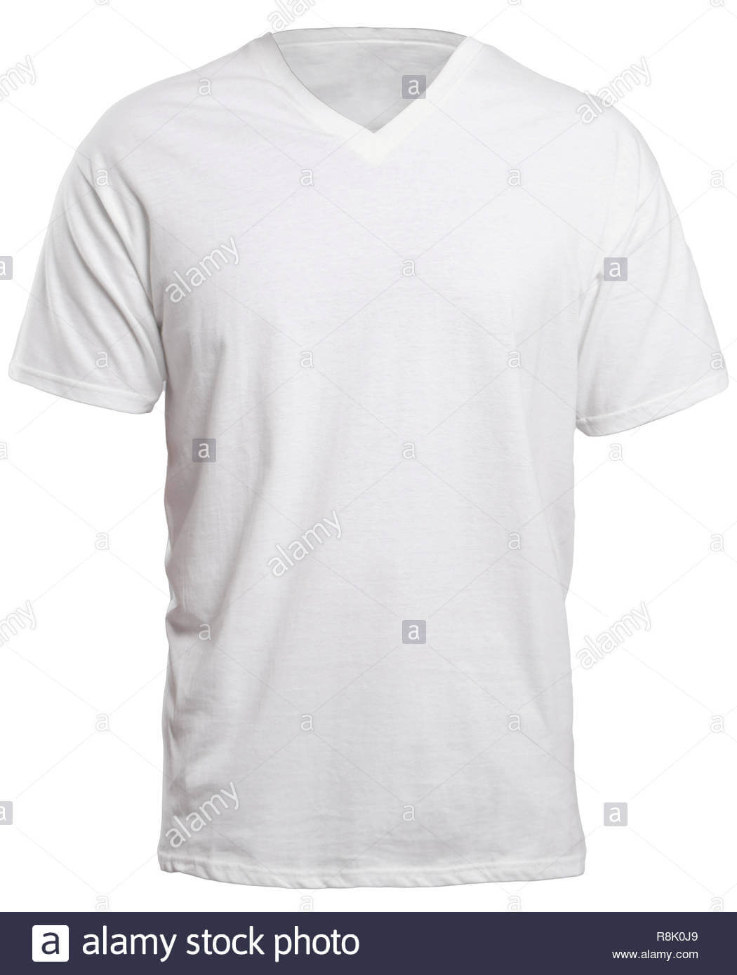 Blank V Neck Shirt Mock Up Template, Front View, Isolated On With Regard To Blank V Neck T Shirt Template