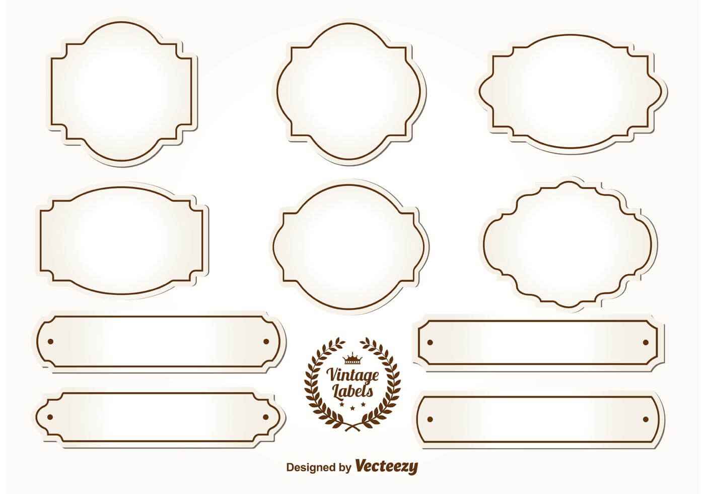 Blank Vintage Labels – Download Free Vectors, Clipart With Regard To Antique Labels Template