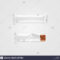 Blank White Candy Bar Plastic Wrap Mockup Isolated. Closed With Blank Candy Bar Wrapper Template