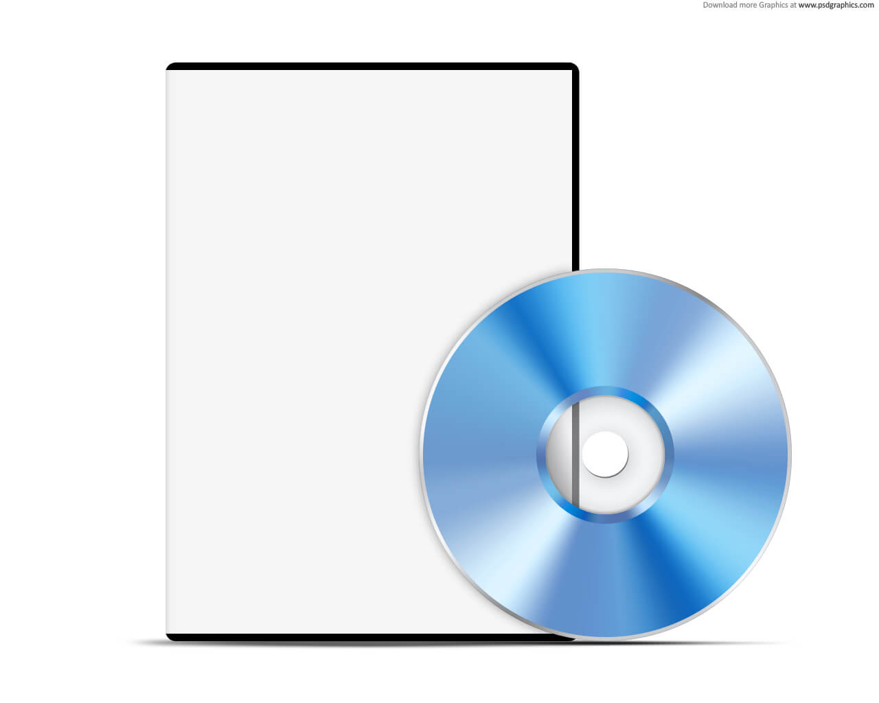 Blank White Case With Dvd, Psd Web Template | Psdgraphics For Blank Cd Template Word