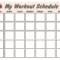 Blank Workout Schedule For Women | Templates At Regarding Blank Workout Schedule Template
