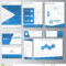 Blue Business Brochure Flyer Leaflet Presentation Card Within Advertising Card Template