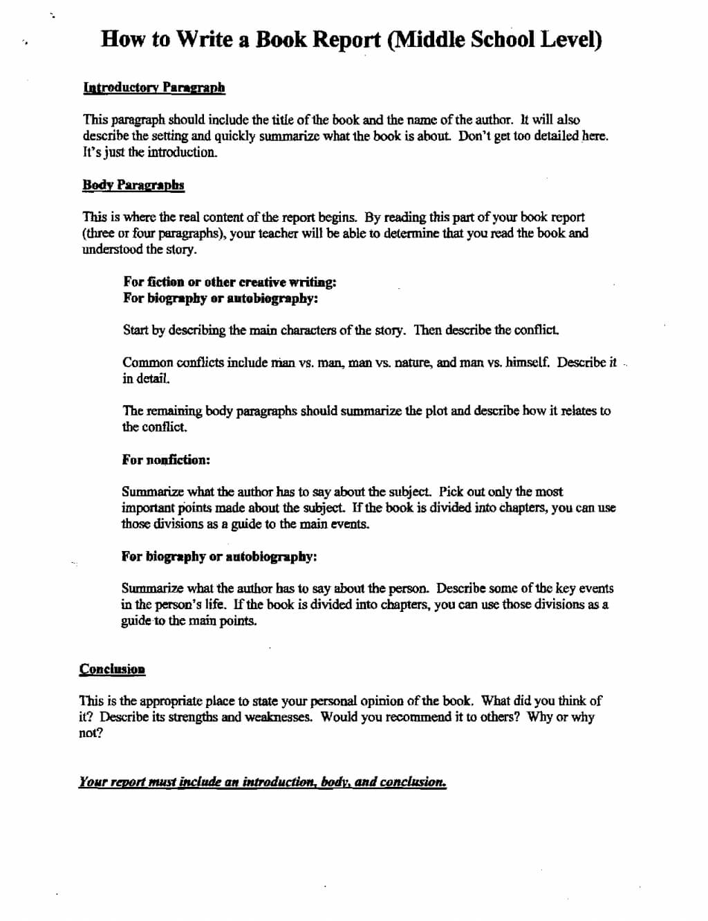 Book Review Essay Structure History Example Report Template In Book Report Template Middle School