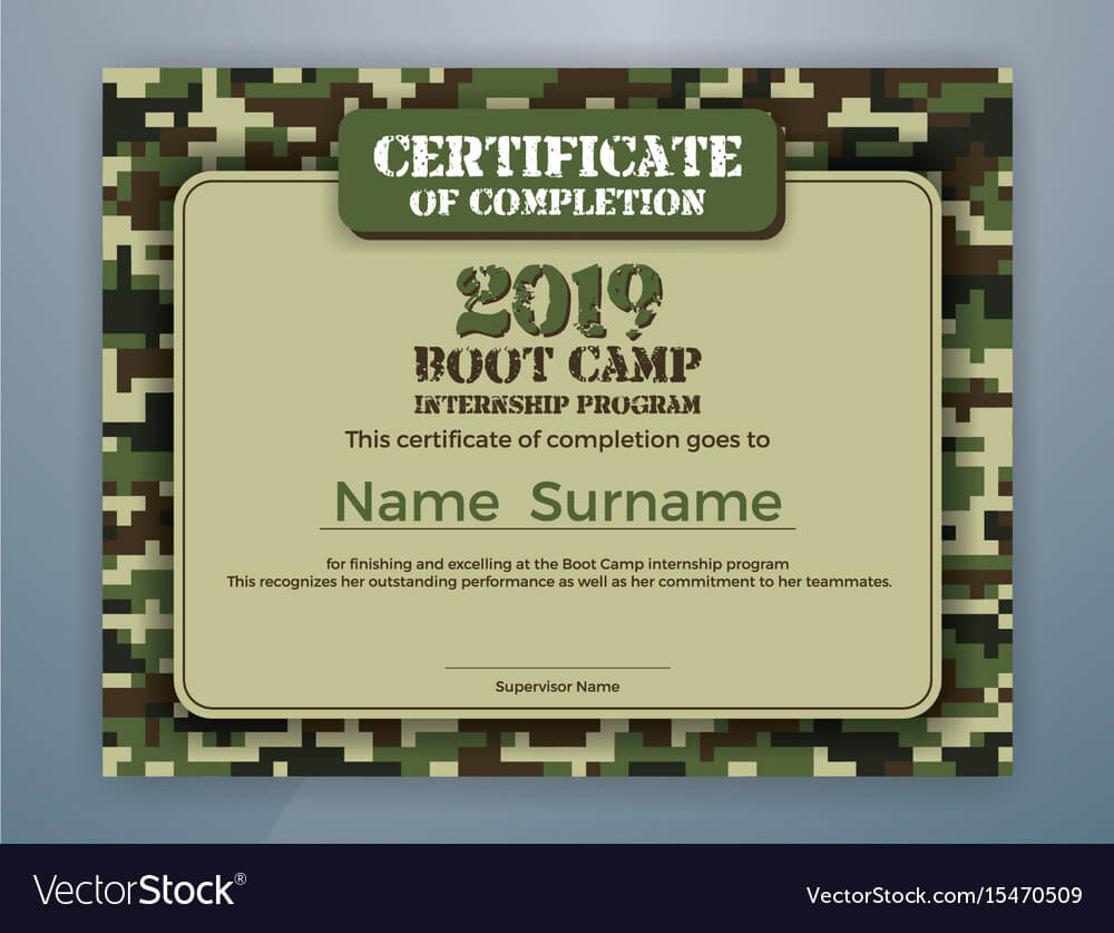 Boot Camp Internship Program Certificate Template In Boot Camp Certificate Template