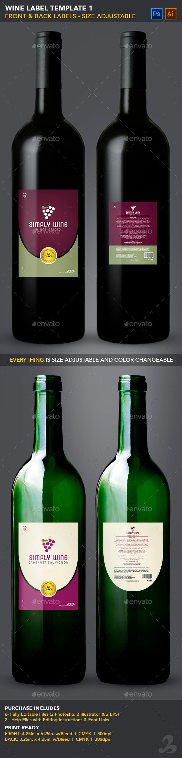 Bottle Label Graphics, Designs & Templates From Graphicriver Pertaining To 3X8 Label Template