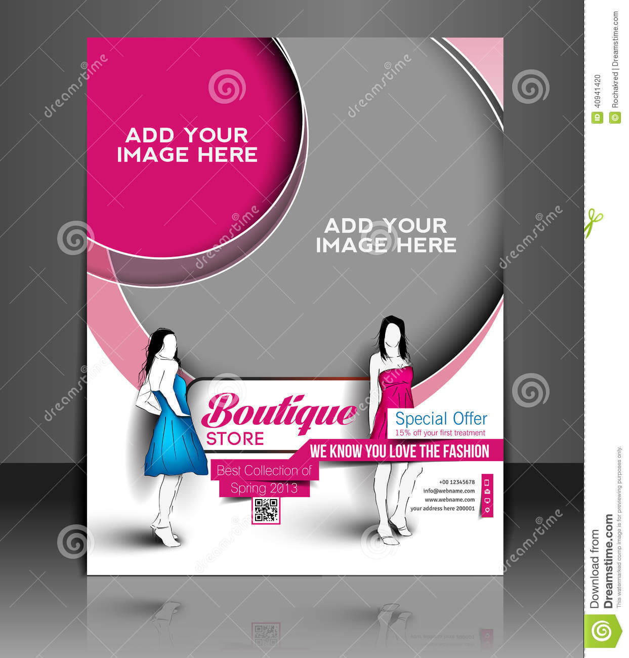 Boutique Store Flyer Stock Vector. Illustration Of Banner With Regard To Boutique Flyer Template Free