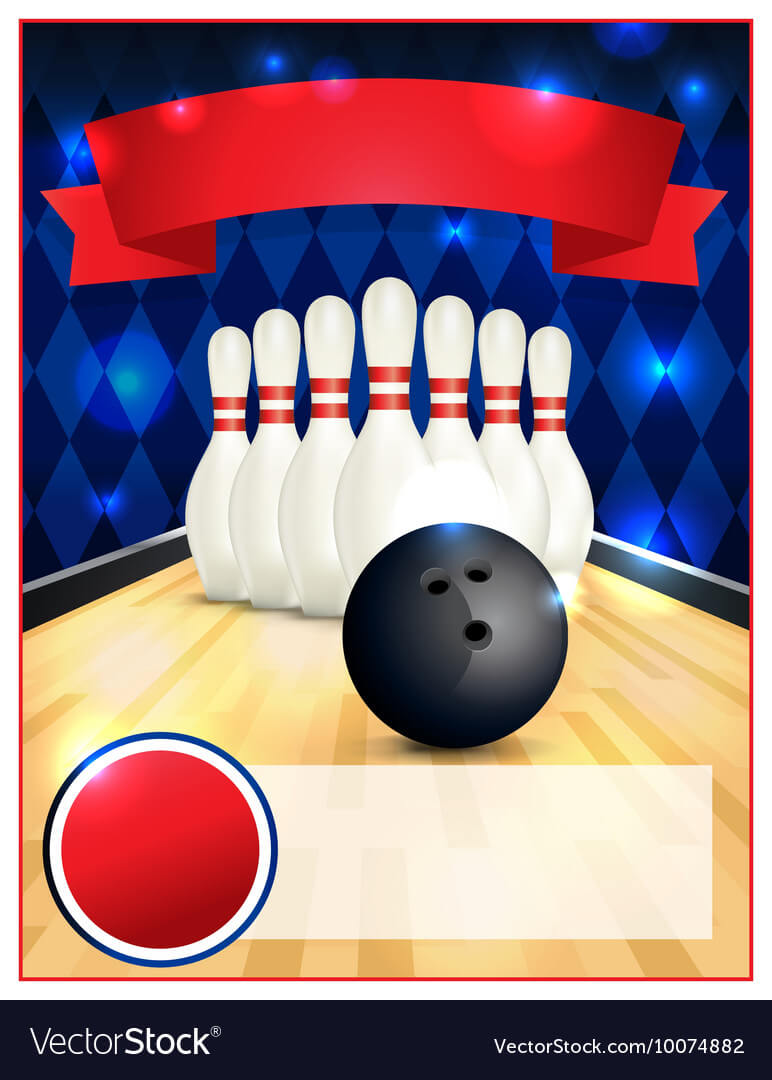 Bowling Alley Blank Template Flyer With Regard To Bowling Flyers Templates Free