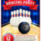 Bowling Party Flyers | Bowling Party Flyer Template inside Bowling Party Flyer Template
