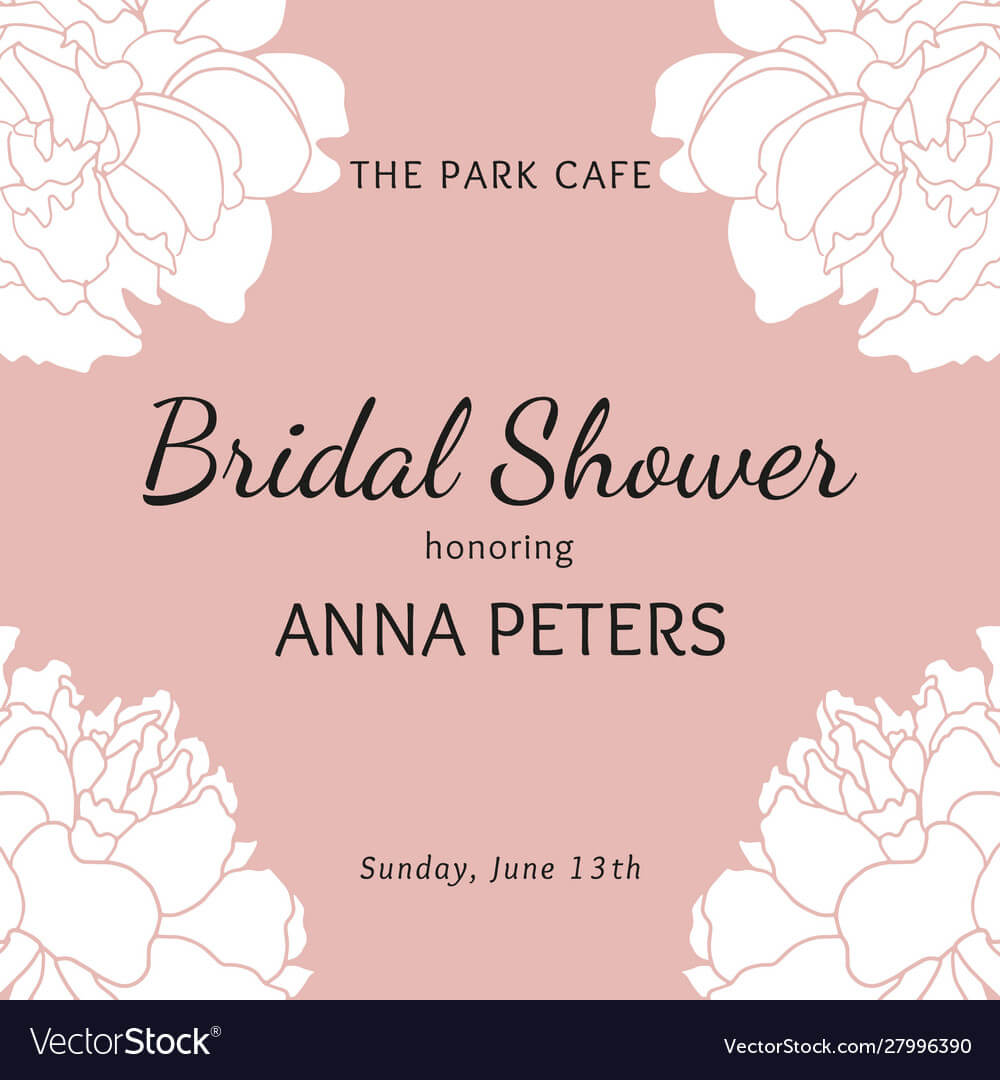 Bridal Shower Floral Invitation Template With Bridal Shower Invite Template