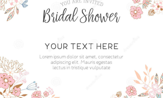 Bridal Shower Invitation Stock Illustration. Illustration Of intended for Bridal Shower Invite Template