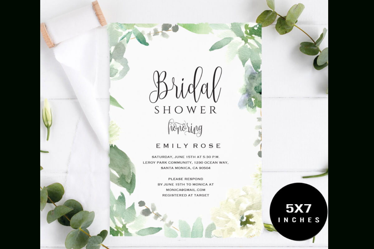 Bridal Shower Invitation Template Pertaining To Bridal Shower Invite Template