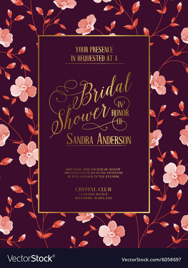 Bridal Shower Invitation Template Throughout Bridal Shower Invite Template