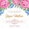 Bridal Shower Invitation Template With Flowers. Vector Illustration.. For Bridal Shower Invite Template