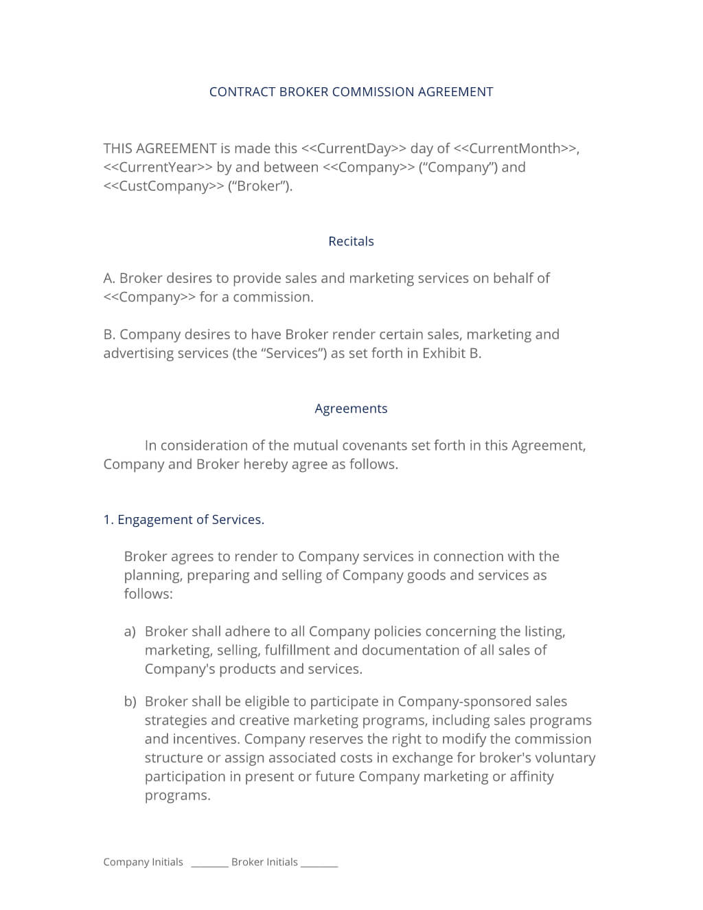 Broker Commission Sales Agreement – 3 Easy Steps With Regard To Business Broker Agreement Template