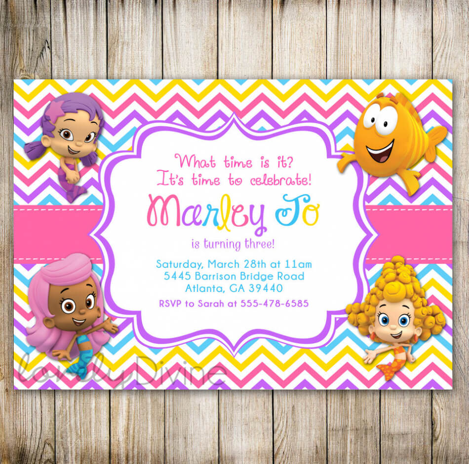 Bubble Guppies Birthday Invitation Template – Best Happy Pertaining To Bubble Guppies Birthday Banner Template