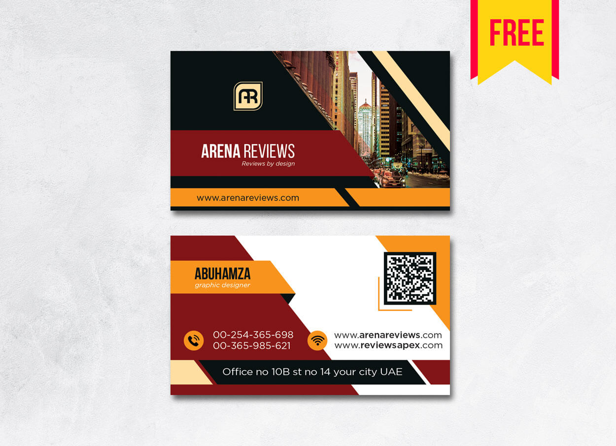 Building Business Card Design Psd – Free Download | Arenareviews Regarding Business Card Size Psd Template