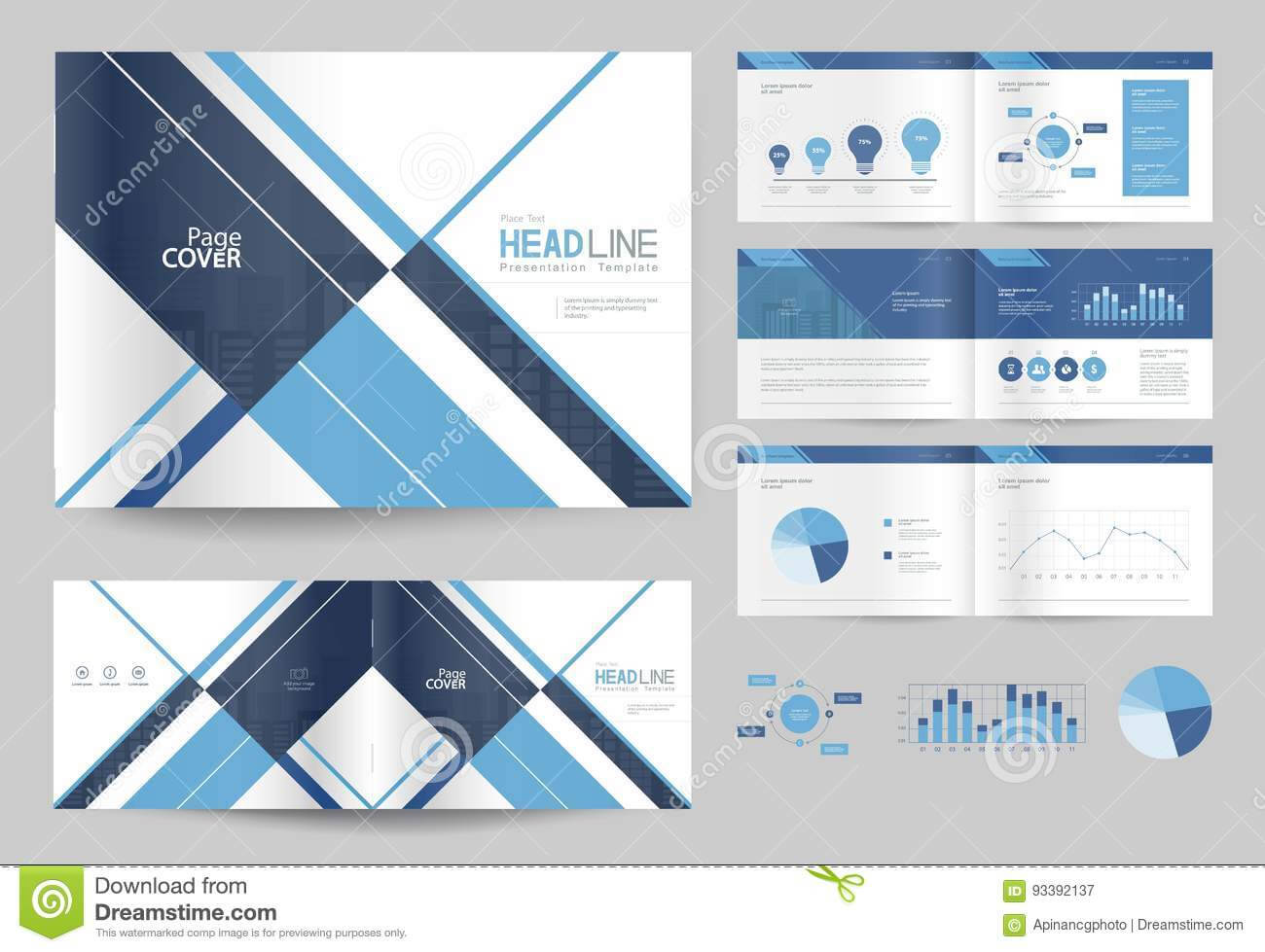Business Brochure Design Template And Page Layout For Intended For Business Profile Template Free Download