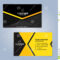 Business Card Template. Yellow And Black Stock Vector Pertaining To Call Card Templates