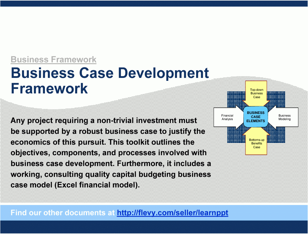 Business Case Development Framework (Powerpoint) For Business Case Presentation Template Ppt