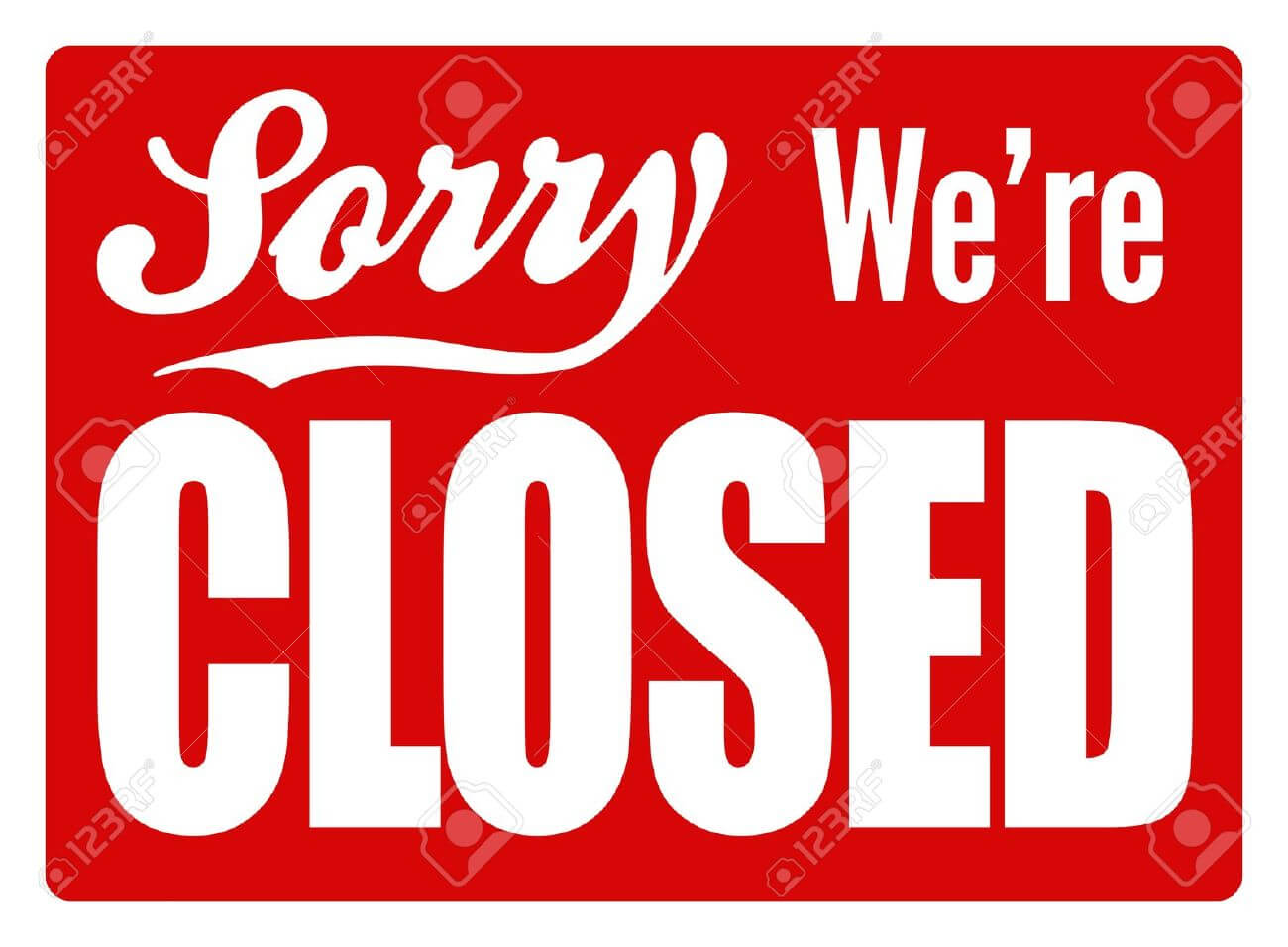 Business Closed Sign - Tunu.redmini.co Throughout Business Closed Sign Template