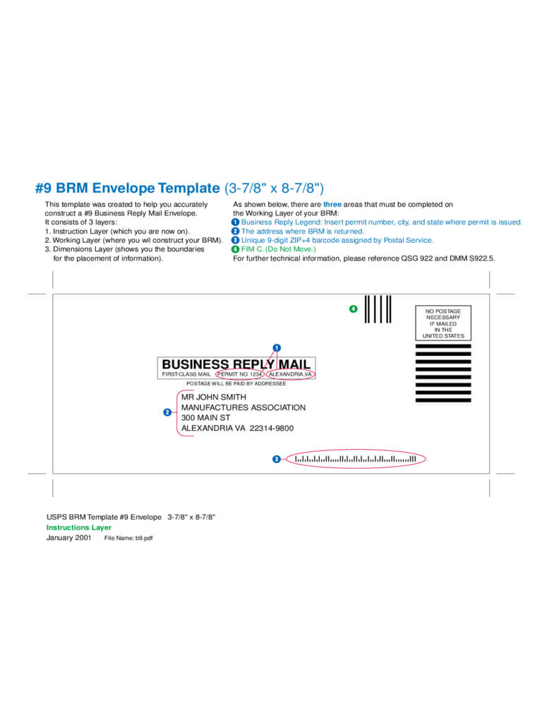 Business Envelope Template – 4 Free Templates In Pdf, Word Regarding Business Reply Mail Template