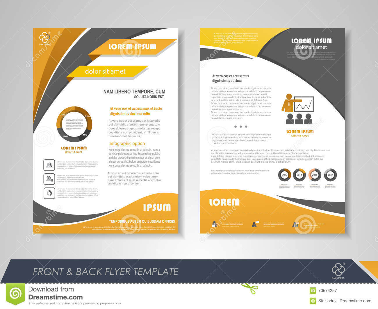 Business Flyer Template Stock Vector. Illustration Of With Regard To 1 Page Flyer Template